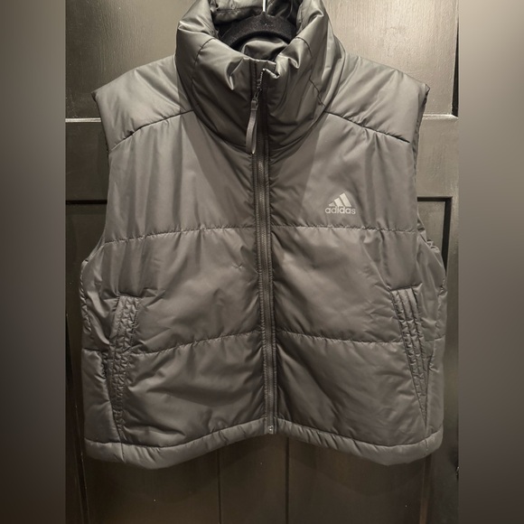 adidas Jackets & Blazers - Adidas Women’s L Black Puffer Vest – Zip Front – Worn Once